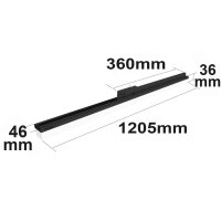 3-Phasen Linearleuchte 1200mm, 40W, 110°, schwarz...